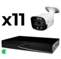 Комплект видеонаблюдения IP 8Мп KIT-C811IP-ST 11 камер для улицы, умная аналитика, детекция человека, детекция автомобиля, область вторжения