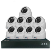 Комплект видеонаблюдения IP 5Мп KIT-A509IP-POE 9 камер с ночной съемкой для помещения, с датчиком движения, питание PoE