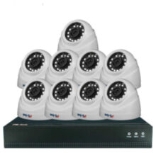 Комплект видеонаблюдения IP 5Мп  KIT-A509IP-POE 9 камер с ночной съемкой для помещения, с датчиком движения, питание PoE