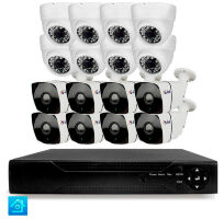 Комплект видеонаблюдения AHD 8Мп KIT-B816HD 8 камер для улицы, 8 камер для помещения, датчик движения, ночная съемка