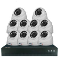 Комплект видеонаблюдения IP 5Мп KIT-A510IP-POE 10 камер с ночной съемкой для помещения, с датчиком движения, питание PoE