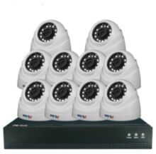 Комплект видеонаблюдения IP 5Мп  KIT-A510IP-POE 10 камер с ночной съемкой для помещения, с датчиком движения, питание PoE