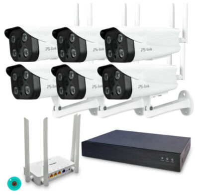 Комплект видеонаблюдения WIFI Ps-Link KIT-XME306RD-WIFI / 3Мп / 6 камер 