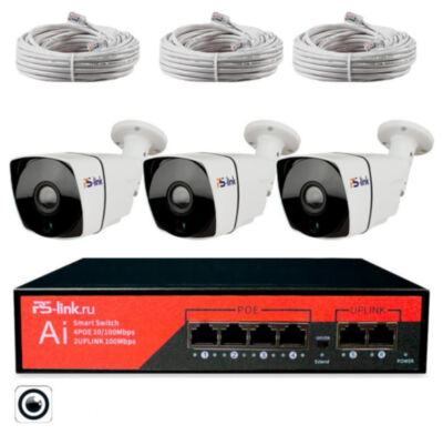 Комплект видеонаблюдения IP 2Мп KIT-C203POE-YE-LT облако IPEye, три уличные камеры Комплект облачного видеонаблюдения IP 2Мп  KIT-C203POE-YE-LT - это готовое решение для организации профессиональной системы безопасности без видеорегистратора, объединяющее уличные IP-камеры с поддержкой PoE и облачным сервисом iPEYE Cloud, а также компактный PoE-коммутатор для централизованного питания.