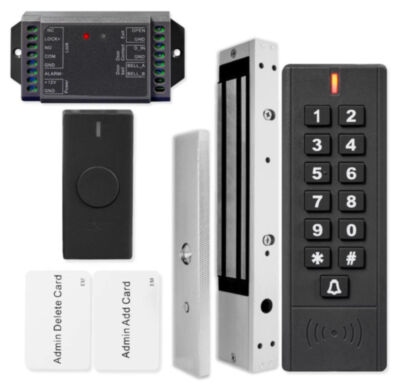 Система СКУД KIT-SK7-350 беспроводная, электромагнитный замок 350 кг, кнопочная панель, 1000 пользователей, IP65 Комплект беспроводного СКУД  KIT-SK7-350 — это готовая система контроля доступа с электромагнитным замком, рассчитанная на быструю установку без прокладки проводов.