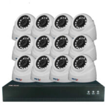 Комплект видеонаблюдения IP 5Мп  KIT-A512IP-POE 12 камер с ночной съемкой для помещения, с датчиком движения, питание PoE