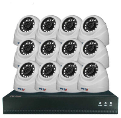 Комплект видеонаблюдения IP 5Мп KIT-A512IP-POE 12 камер с ночной съемкой для помещения, с датчиком движения, питание PoE Комплект видеонаблюдения на базе купольных IP-камер  IP305P с разрешением 5 мегапикселей и 16-канального IP-видеорегистратора PS-I3116XP представляет собой профессиональное готовое решение для круглосуточного видеоконтроля внутри помещений, где требуется повышенная детализация изображения - от квартир и офисов до магазинов, складов и подъездов, обеспечивая четкую фиксацию лиц, номеров техники и мелких предметов благодаря матрице с разрешением 2592x1944 пикселей.