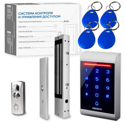 Комплект СКУД Undino KIT-ACP102EM-280 эл. магнитный замок 280кг, RFID Готовый комплект СКУД Undino KIT-ACP102EM-280 — это усиленное решение для организации контроля доступа на объектах с повышенными требованиями к надёжности запирания и защите оборудования от внешних воздействий.