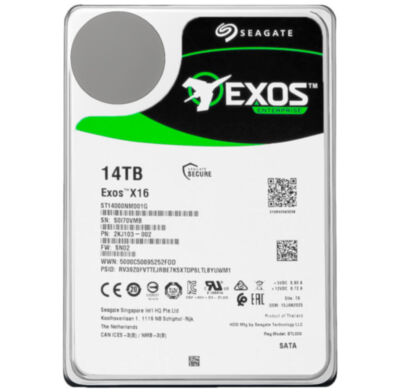 Жесткий диск HDD 3.5 Seagate Exos SATA 14Тб внутренний (восстановленный) Жесткий диск Seagate объемом 14 ТБ — это вместительное и надежное решение для долгосрочного хранения данных в домашних и профессиональных системах.