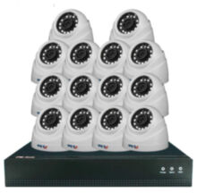 Комплект видеонаблюдения IP 5Мп  KIT-A514IP-POE 14 камер с ночной съемкой для помещения, с датчиком движения, питание PoE