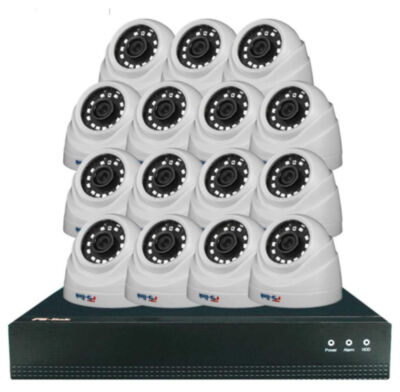 Комплект видеонаблюдения IP 5Мп KIT-A515IP-POE 15 камер с ночной съемкой для помещения, с датчиком движения, питание PoE Комплект видеонаблюдения на базе купольных IP-камер  IP305P с разрешением 5 мегапикселей и 16-канального IP-видеорегистратора PS-I3116XP представляет собой профессиональное готовое решение для круглосуточного видеоконтроля внутри помещений, где требуется повышенная детализация изображения - от квартир и офисов до магазинов, складов и подъездов, обеспечивая четкую фиксацию лиц, номеров техники и мелких предметов благодаря матрице с разрешением 2592x1944 пикселей.