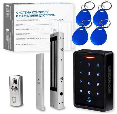 Комплект СКУД Undino KIT-ACP304EM-280 эл. магнитный замок 280кг, RFID, WIFI Готовый комплект СКУД Undino KIT-ACP304EM-280 — это профессиональное решение для организации автономного контроля доступа с поддержкой удалённого управления и усиленным запиранием дверей средней и высокой массы.