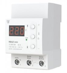 Реле напряжения Rbuz (Zubr) D63t с термозащитой, 63А,13900ВА