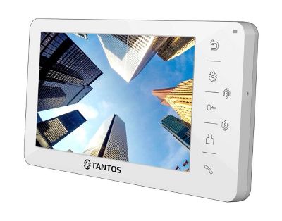 Видеодомофон Tantos Amelie VZ белый сенсорный, цветной, 7", координатный с подъездными домофонами VIZIT, CYFRAL, ELTIS и их аналоги