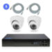 Готовый комплект IP видеонаблюдения для дачи, дома, офиса с 2 камерами и 2 микрофонами IPK02AHM-POE - Готовый комплект IP видеонаблюдения для дачи, дома, офиса с 2 камерами и 2 микрофонами IPK02AHM-POE