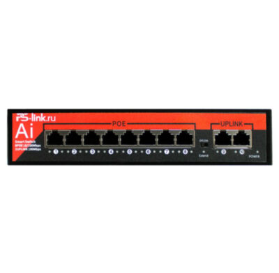 Сетевой PoE коммутатор 8 POE и 2 Uplink портов Ps-Link VD-208P 