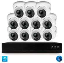 Комплект видеонаблюдения IP 2Мп  KIT-A211IPM-POE 11 камер с микрофоном для помещения, питание PoE, ночная съёмка