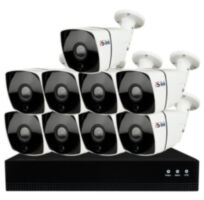 Комплект видеонаблюдения IP 2Мп KIT-С209IP-POE 9 камер с ночной съемкой для улицы, с датчиком движения, питание PoE