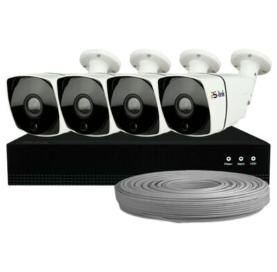 Комплект видеонаблюдения IP Ps-Link KIT-C804IP-POE / 8Мп / 4 камеры / питание POE 