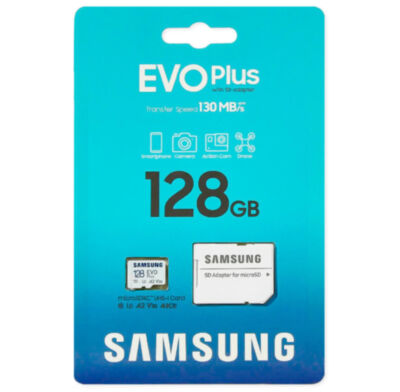 Карта памяти microSD Samsung EVO Plus 128 ГБ class 10 (MB-MC128SA) Карта памяти Samsung EVO Plus 128 ГБ (MB-MC128SA) — универсальное решение для пользователей, которым необходима высокая производительность, надежность и совместимость с различными устройствами.