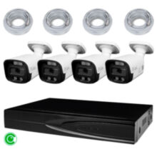 Комплект видеонаблюдения IP 5Мп  KIT-C504IP-ST 4 камеры для улицы, аналитика, детекция человека, детекция автомобиля, область вторжения