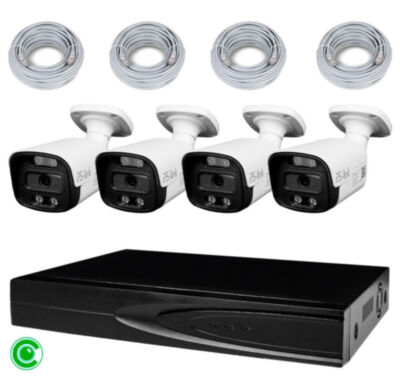Комплект видеонаблюдения IP 5Мп KIT-C504IP-ST 4 камеры для улицы, аналитика, детекция человека, детекция автомобиля, область вторжения Профессиональный комплект IP-видеонаблюдения  KIT-C504IP-ST - это профессиональное решение для тотальной защиты крупных объектов с бескомпромиссными требованиями к качеству изображения и интеллектуальной аналитике: промышленных объектов, режимных территорий, логистических центров, аэропортов, стадионов и других объектов повышенной ответственности.