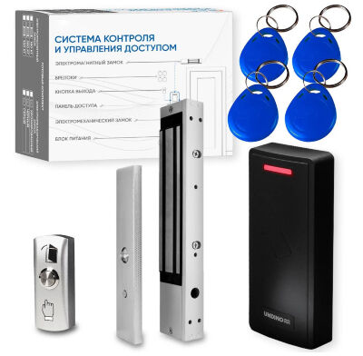 Комплект СКУД Undino KIT-CR101MF-280 эл. магнитный замок 280кг, RFID, память 2000 Готовый комплект СКУД Undino KIT-CR101MF-280 — это надёжное и функциональное решение для организации автономного контроля доступа с поддержкой защищённых карт Mifare, упрощённым управлением и усиленным запиранием дверей средней и высокой массы.