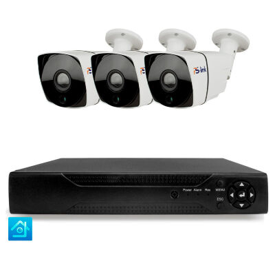 Комплект видеонаблюдения AHD 8Мп KIT-C803HD 3 камеры для улицы, ночная съемка, датчик движения Комплект всепогодного 4K AHD-видеонаблюдения KIT-C803HD - это профессиональное решение премиум-класса для наружной установки на объектах с повышенными требованиями к детализации изображения и интеллектуальному анализу: банках, автозаправочных станциях, коттеджных поселках, промышленных предприятиях, логистических центрах, парковках и других территориях, где критически важно различать мельчайшие детали на значительном удалении.
