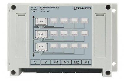 Tantos TS-NV Этажный коммутатор многоквартирного домофона для подключения 4-х мониторов Коммутатор мониторов на 4 квартиры этажа