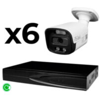 Комплект видеонаблюдения IP 5Мп KIT-C506IP-ST 6 камер для улицы, аналитика, детекция человека, детекция автомобиля, область вторжения