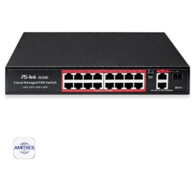 Коммутатор POE PS-216G управляемый, с удалённым доступом, 16 портов POE Коммутатор  PS-216G - управляемое устройство построения сегментов IP-видеонаблюдения и локальных сетей.