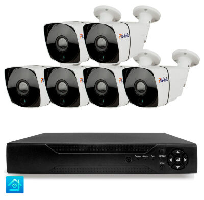 Комплект видеонаблюдения AHD 8Мп KIT-C806HD 6 камер для улицы, ночная съемка, датчик движения Комплект всепогодного 4K AHD-видеонаблюдения KIT-C806HD - это профессиональное решение премиум-класса для наружной установки на объектах с повышенными требованиями к детализации изображения и интеллектуальному анализу: банках, автозаправочных станциях, коттеджных поселках, промышленных предприятиях, логистических центрах, парковках и других территориях, где критически важно различать мельчайшие детали на значительном удалении.