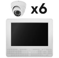 Комплект видеонаблюдения AHD 2Мп KIT-A9206HD 6 камер для помещения, регистратор с монитором