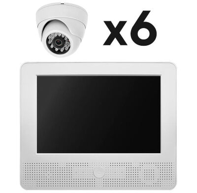 Комплект видеонаблюдения AHD 2Мп KIT-A9206HD 6 камер для помещения, регистратор с монитором KIT-A9206HD — это комплект видеонаблюдения 2 Мп FullHD для помещения, включающий гибридный видеорегистратор A9108HX с монитором, шесть камер AHD, кабель и блоки питания.