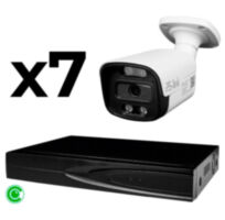 Комплект видеонаблюдения IP 5Мп KIT-C507IP-ST 7 камер для улицы, аналитика, детекция человека, детекция автомобиля, область вторжения