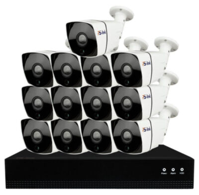 Комплект видеонаблюдения IP 2Мп KIT-С213IP-POE 13 камер с ночной съемкой для улицы, с датчиком движения, питание PoE Комплект проводного IP-видеонаблюдения представляет собой полностью готовое к работе решение для организации надежной системы безопасности на загородных участках, в частных домах, небольших офисах, магазинах, складских помещениях и на парковках, которое включает в себя всё необходимое для быстрого запуска: цифровой 16-канальный видеорегистратор, уличные 2-мегапиксельные IP-камеры с ИК-подсветкой.