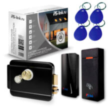 Система СКУД  KIT-M010EM-WP-P-B на 1 дверь, черный электромеханический замок, 2 всепогодных считывателя RFID 125 кГц EM-Marine