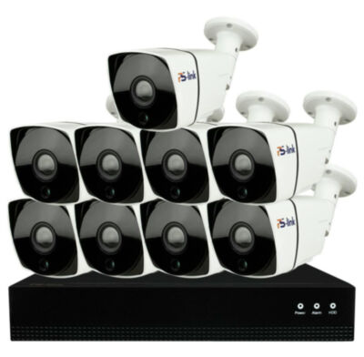 Комплект видеонаблюдения IP Ps-Link KIT-C809IP-POE / 8Мп / 9 камер / питание POE 