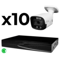 Комплект видеонаблюдения IP 5Мп KIT-C510IP-ST 10 камер для улицы, аналитика, детекция человека, детекция автомобиля, область вторжения