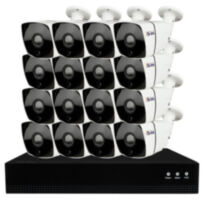 Комплект видеонаблюдения IP 2Мп KIT-С216IP-POE 16 камер с ночной съемкой для улицы, с датчиком движения, питание PoE