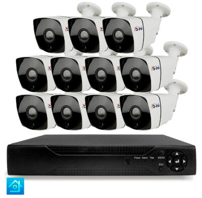 Комплект видеонаблюдения AHD 8Мп KIT-C811HD 11 камер для улицы, ночная съемка, датчик движения Комплект всепогодного 4K AHD-видеонаблюдения KIT-C811HD - это профессиональное решение премиум-класса для наружной установки на объектах с повышенными требованиями к детализации изображения и интеллектуальному анализу: банках, автозаправочных станциях, коттеджных поселках, промышленных предприятиях, логистических центрах, парковках и других территориях, где критически важно различать мельчайшие детали на значительном удалении.