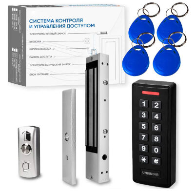 Комплект СКУД Undino KIT-ACP301EM-350 эл. магнитный замок 350кг, RFID Готовый комплект СКУД Undino KIT-ACP301EM-350 — это профессиональное решение для организации автономного контроля доступа с повышенным уровнем запирания и высокой надёжностью оборудования.
