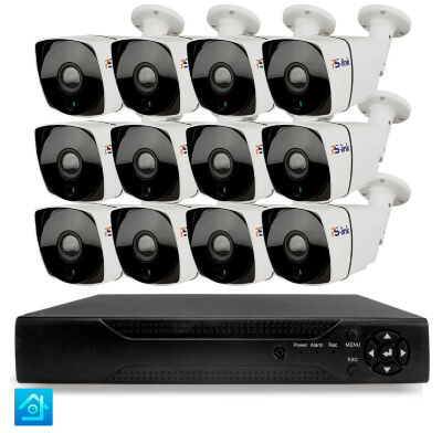 Комплект видеонаблюдения AHD 8Мп KIT-C812HD 12 камер для улицы, ночная съемка, датчик движения Комплект всепогодного 4K AHD-видеонаблюдения KIT-C812HD - это профессиональное решение премиум-класса для наружной установки на объектах с повышенными требованиями к детализации изображения и интеллектуальному анализу: банках, автозаправочных станциях, коттеджных поселках, промышленных предприятиях, логистических центрах, парковках и других территориях, где критически важно различать мельчайшие детали на значительном удалении.