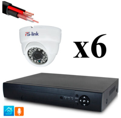 Комплект видеонаблюдения AHD 5Мп KIT-A506HD-MX KIT-A506HD-MX — готовый комплект видеонаблюдения AHD 5 Мп с записью звука для офиса, магазина, склада, коттеджа, кафе или объекта со средней проходимостью.