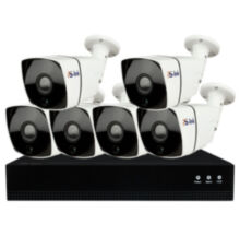 Комплект видеонаблюдения IP 5Мп  KIT-С506IP-POE 6 камер с ночной съемкой для улицы, с датчиком движения, питание PoE