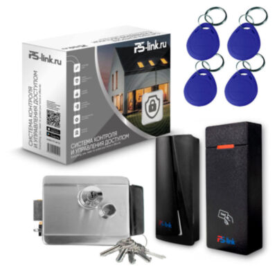 Система СКУД KIT-M010EM-WP-P-CH / эл. механический замок / 2 считывателя RFID Комплект СКУД  KIT-M010EM-WP-P-CH на одну дверь на базе контроллера со встроенным считывателем, дополнительного считывателя RFID, а также с четырьмя RFID ключами и электромеханическим замком для организации контролируемого доступа определенного круга лиц в различные офисные или служебные помещения с обязательной идентификацией по RFID ключу.