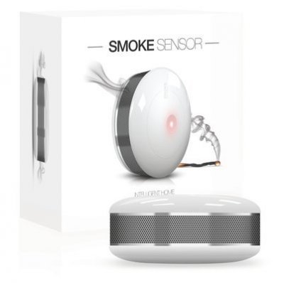 Датчик дыма &quot;Умный дом&quot; Fibaro Smoke Sensor (FIB_FGSD-002) Компактный, стильный,фиксация минимального задымления, 54°С включается сирена, запись событий, питание 12В/24В/батарейка