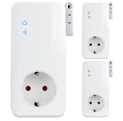 Комплект GSM - Розетка Simpal T4002V2 (1 ведущая + 2 ведомых) работа по расписанию, датчик температуры, управление по SMS 