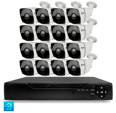 Комплект видеонаблюдения AHD 8Мп KIT-C816HD 16 камер для улицы, ночная съемка, датчик движения Комплект всепогодного 4K AHD-видеонаблюдения KIT-C816HD - это профессиональное решение премиум-класса для наружной установки на объектах с повышенными требованиями к детализации изображения и интеллектуальному анализу: банках, автозаправочных станциях, коттеджных поселках, промышленных предприятиях, логистических центрах, парковках и других территориях, где критически важно различать мельчайшие детали на значительном удалении.