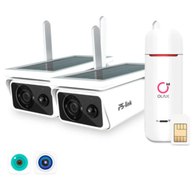 Комплект видеонаблюдения 4G Ps-Link KIT-GBR302-4G / 3Мп / 2 камеры 